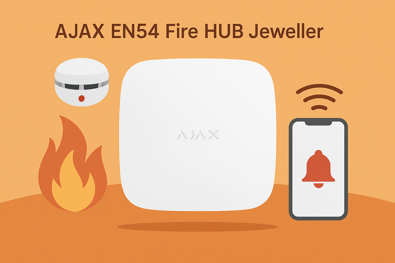 De nieuwe AJAX EN54 HUB brandmeldcentrale