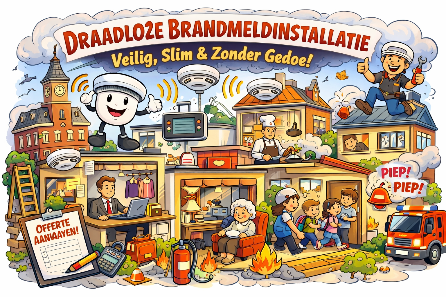 Draadloze brandmeldinstallatie – brandveiligheid zonder ingrijpende aanpassingen