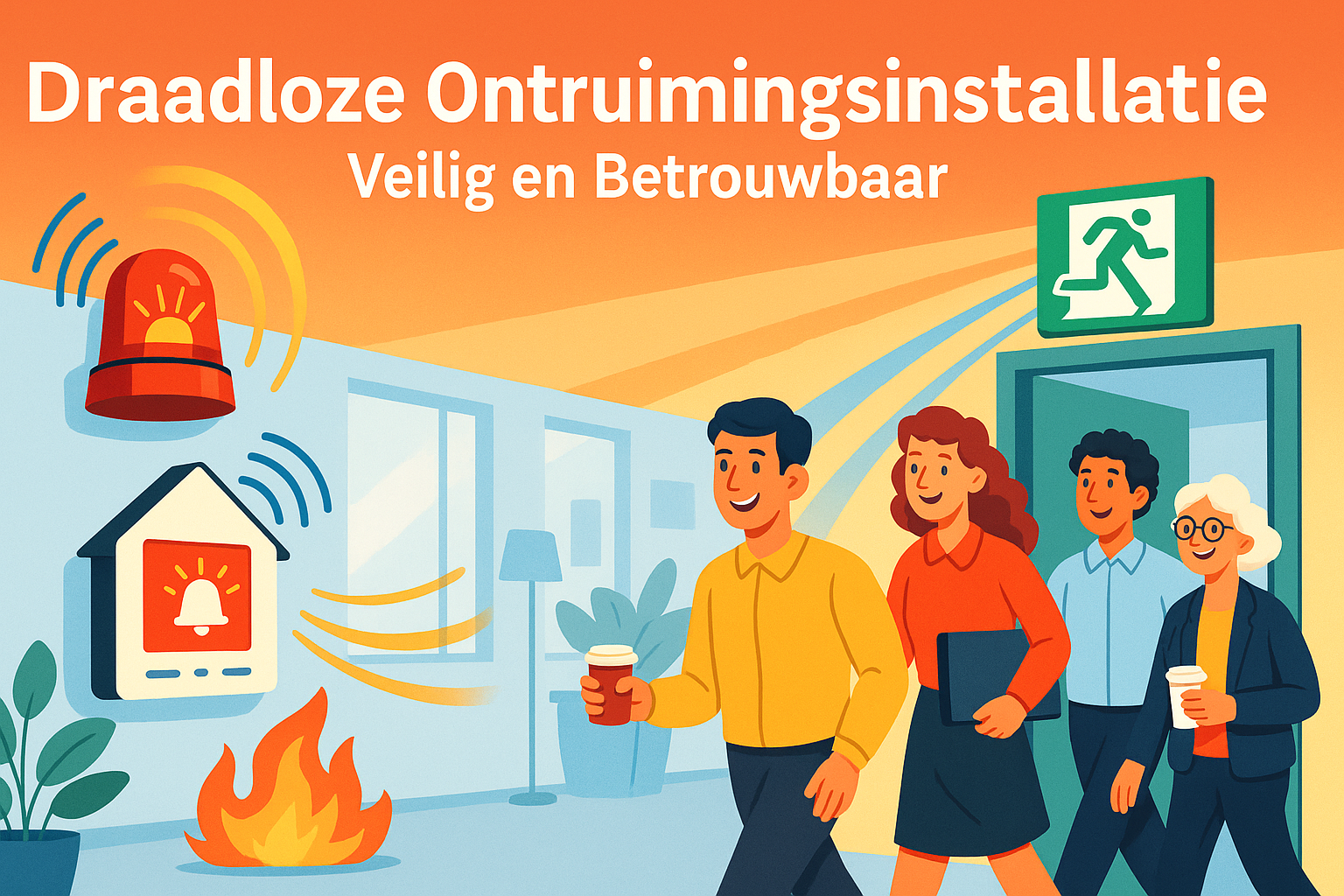 Draadloze ontruimingsinstallatie