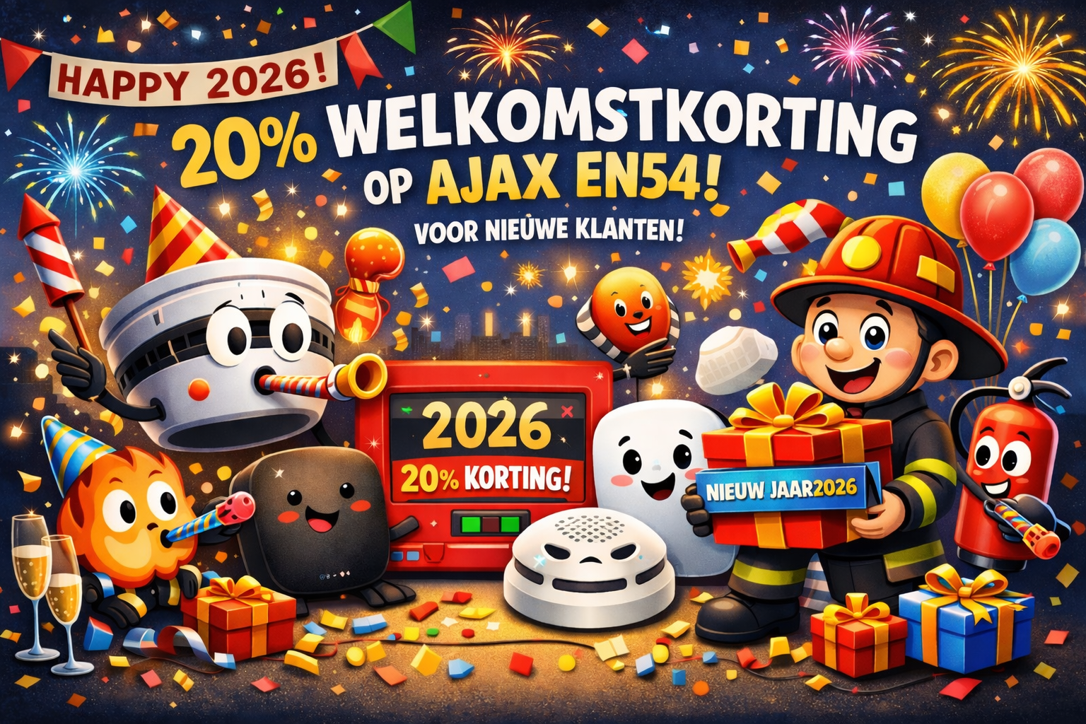 Nieuw in 2026 - Start veilig met AJAX EN54 Line – 20% korting
