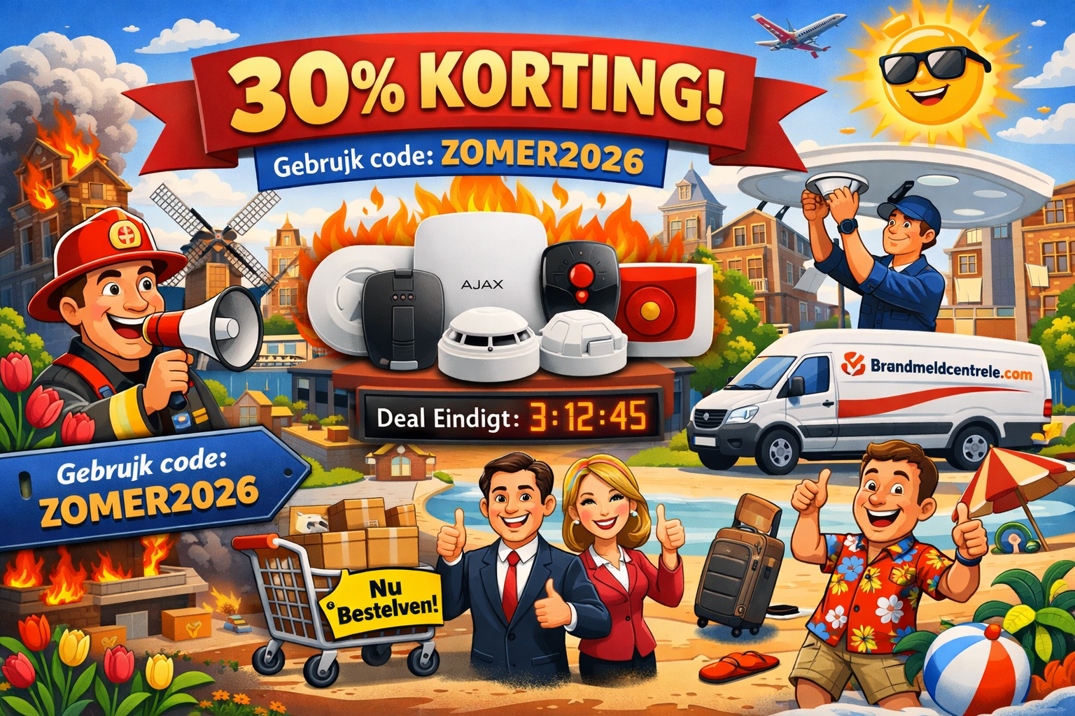 Tijdelijke 30% korting op AJAX EN54 brandmeldsysteem