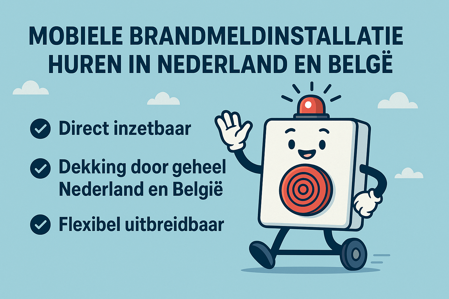 Tijdelijke mobiele brandmeldinstallatie