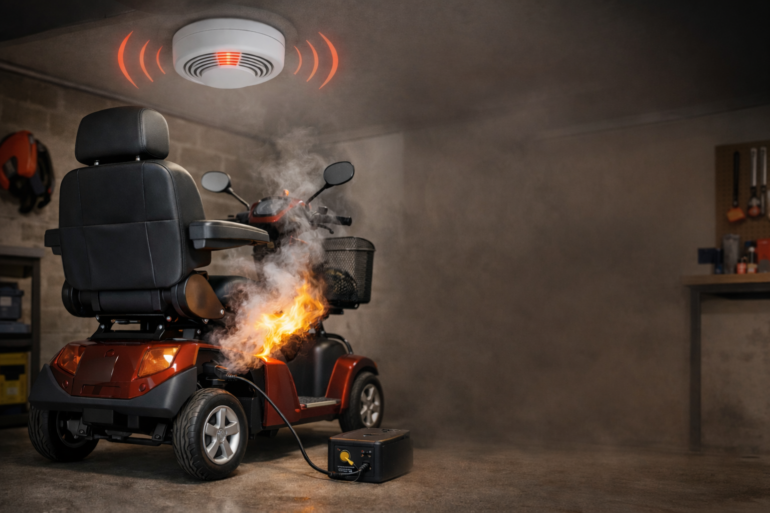 Voorkom accubrand met branddetectie voor e-bike en scootmobiel