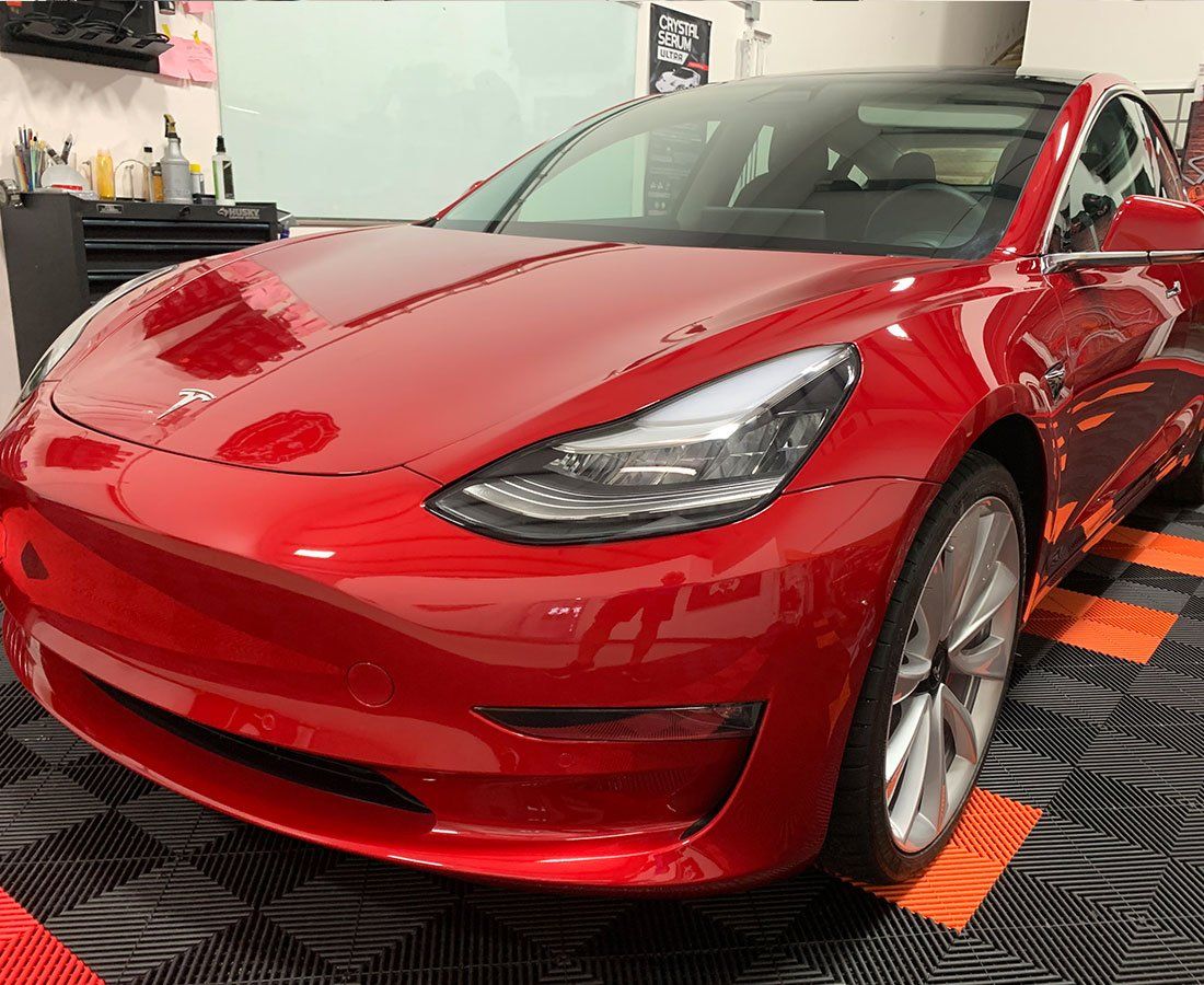 Ceramic coating on Tesla