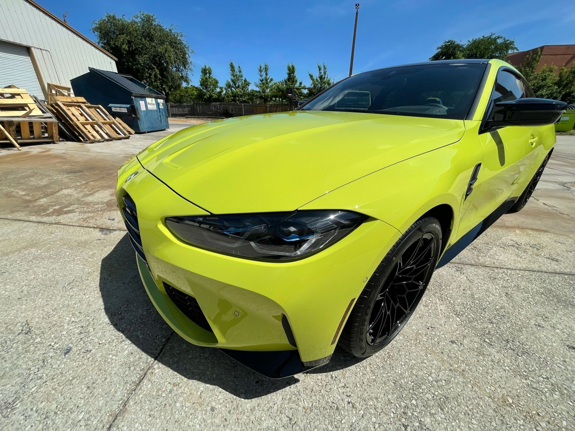 Jacksonville car with professionally maintained paint protection film showcasing flawless gloss.