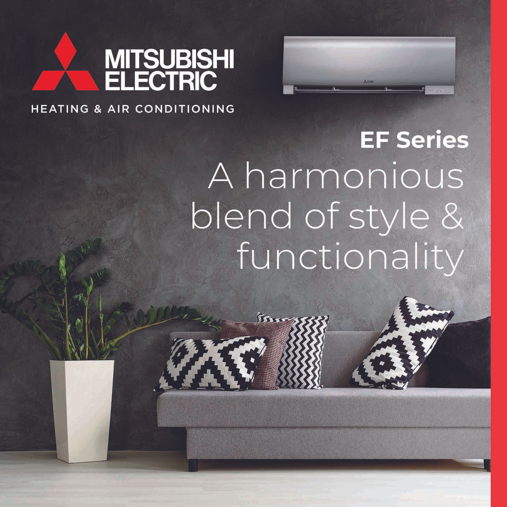 A brochure for mitsubishi electric heating and air conditioning