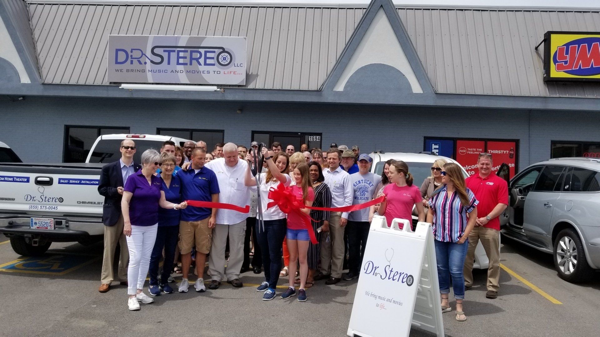 Audio Services Company — Group Picture After Ribbon Cutting in Richmond, KY