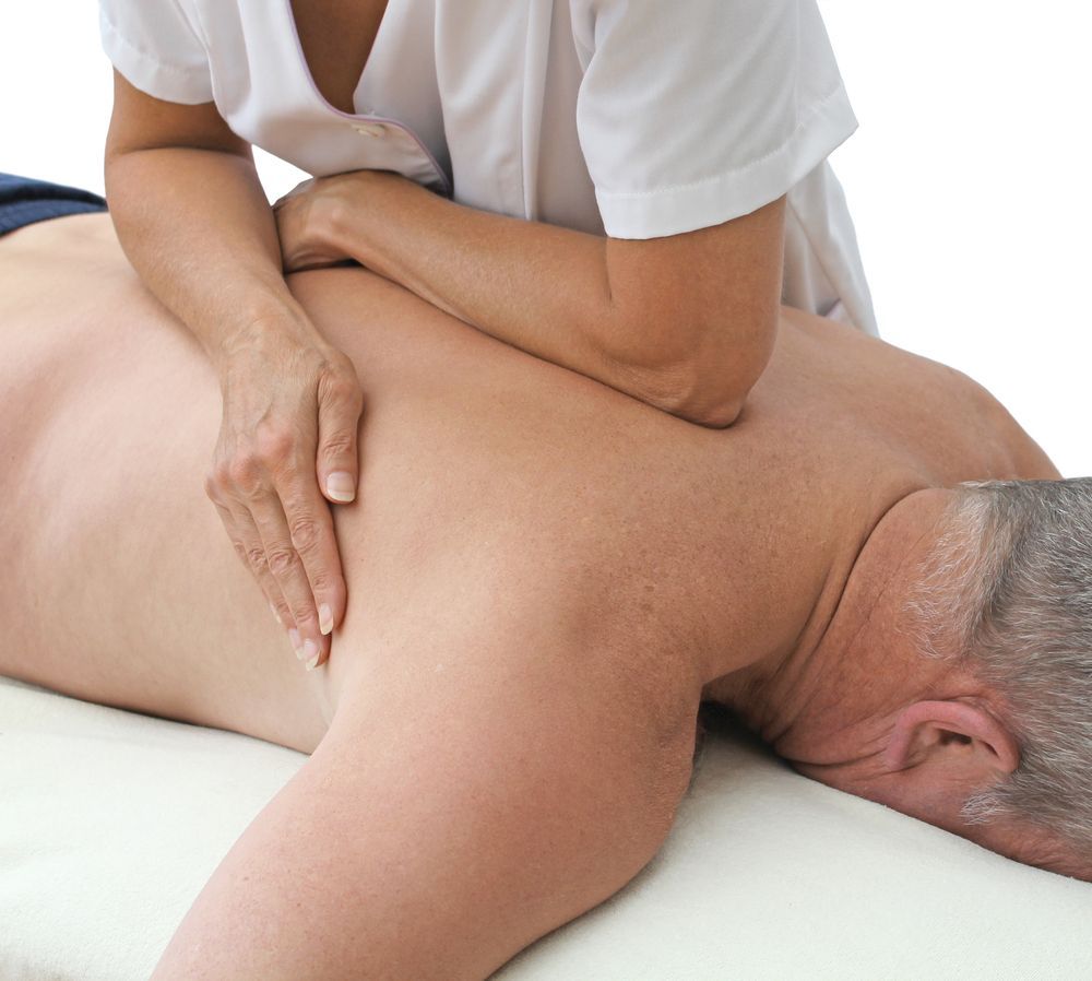 Person Receiving Back Massage Therapist Using Elbow — Leela Thai Massage & Spa in Newtown, QLD