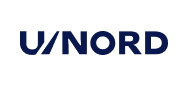 Logo for U/Nord, mørkeblå tekst på hvid baggrund.