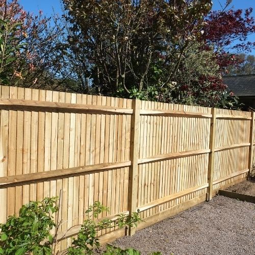 This is a picture of a new feather edge fence that has been built in Oadby Leicester
