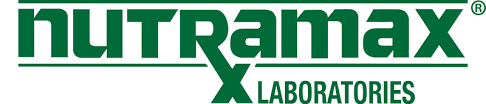 a green and white logo for nutramax laboratories
