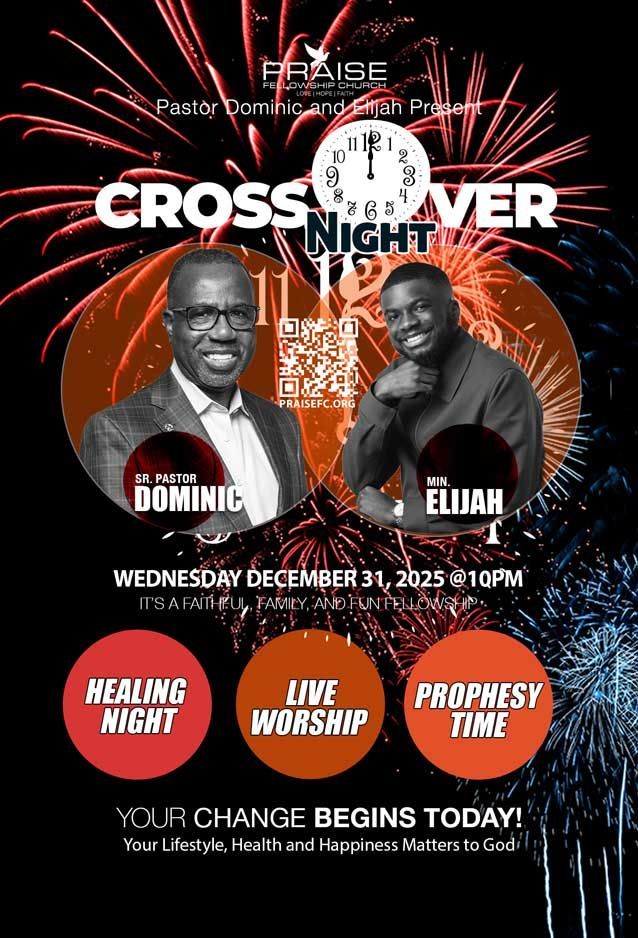 A poster for a march goodness series with pastor Dominic and Elijah.