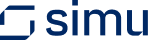 Simu logo, navy blue text.