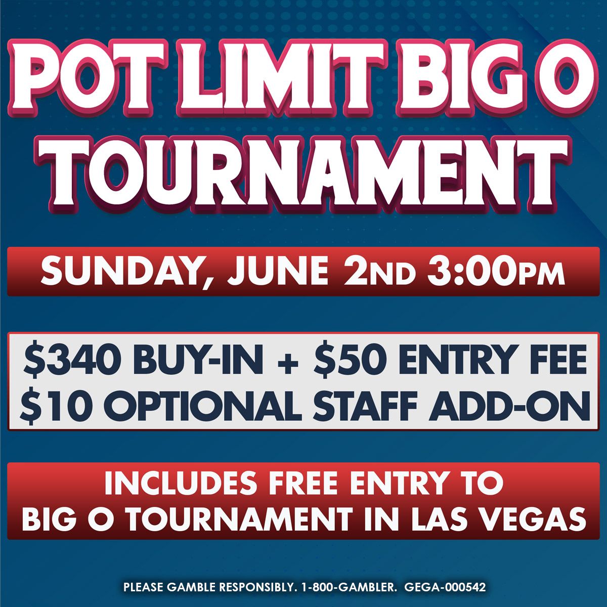 POT Limit Omaha Tournament Flyer- june 2nd tournament