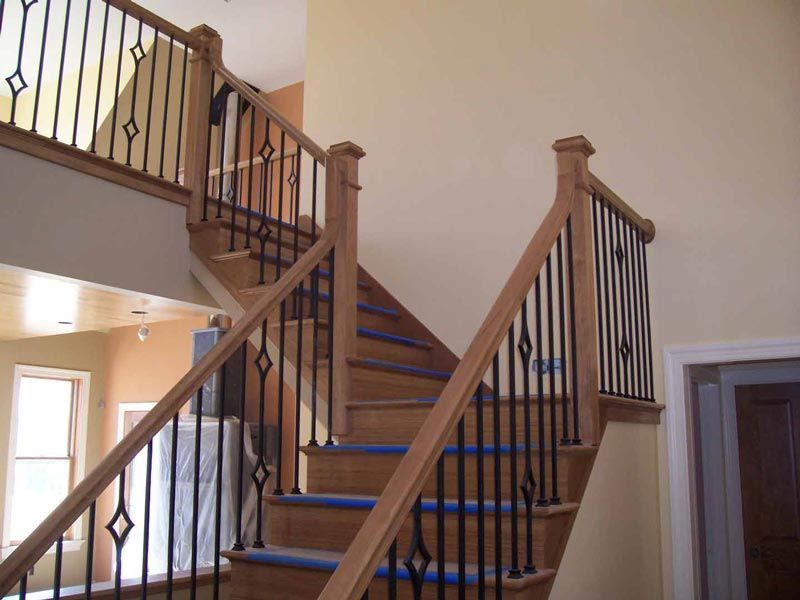 Beech w/ Iron - Wood Stairs in Ludlow, MA