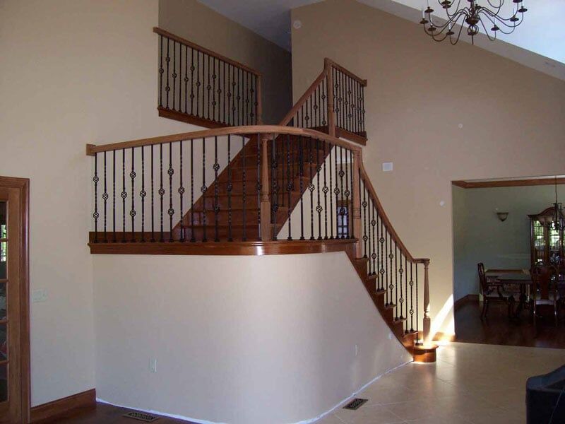 Braz. Cherry w/Iron - Wood Stairs in Ludlow, MA