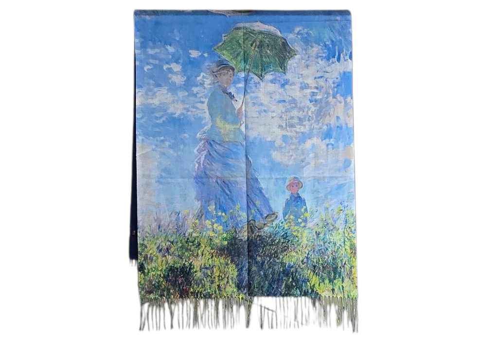 Een sjaal met daarop Gustav Klimts schilderij 