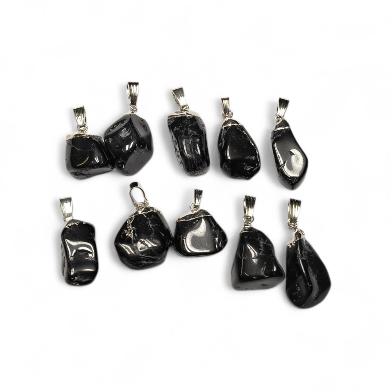 Zwarte tooermalijn hanger 1-2.5 cm