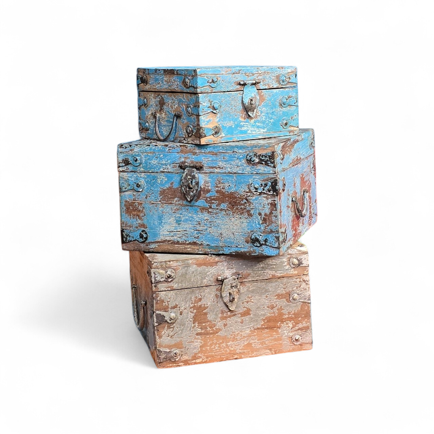 Antieke opberg kistjes (De kleinste tijdelijk uitverkocht)