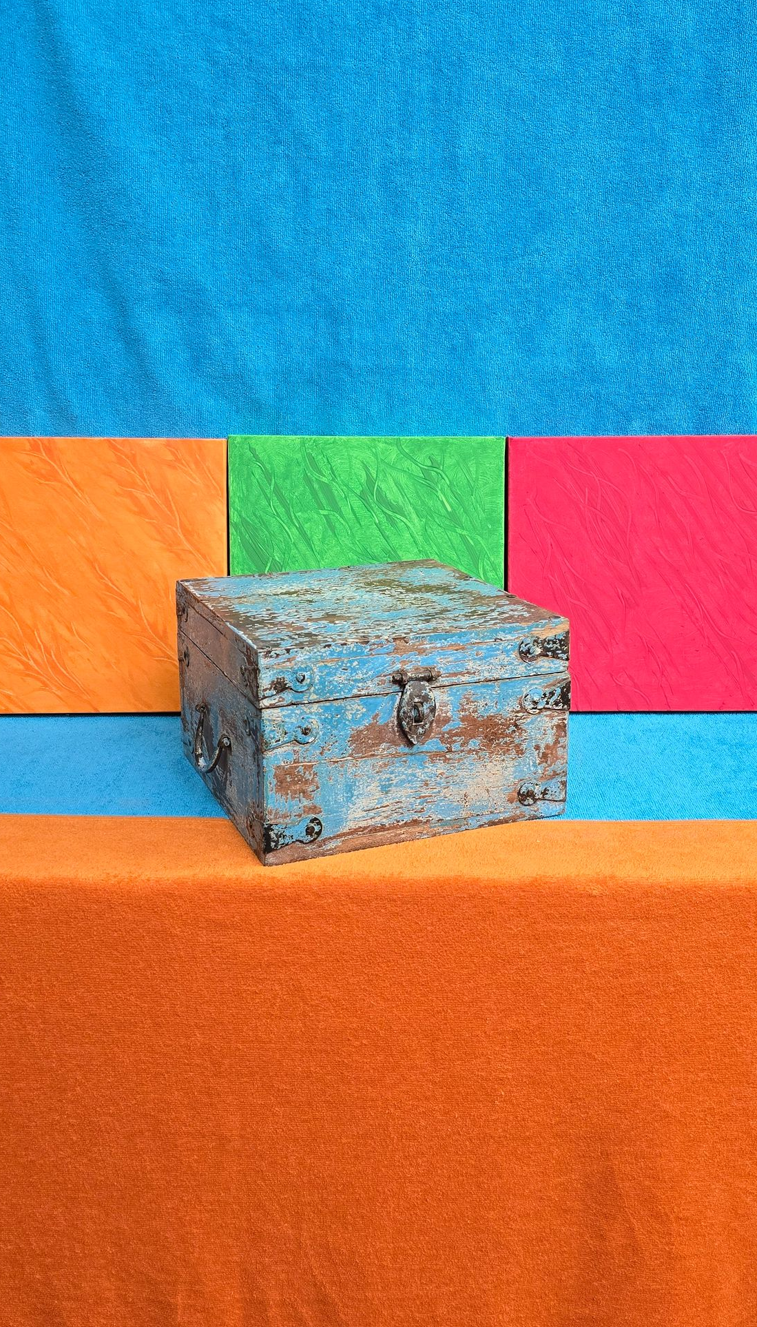 Antieke opberg kistjes (De kleine blauwe is tijdelijk uitverkocht)