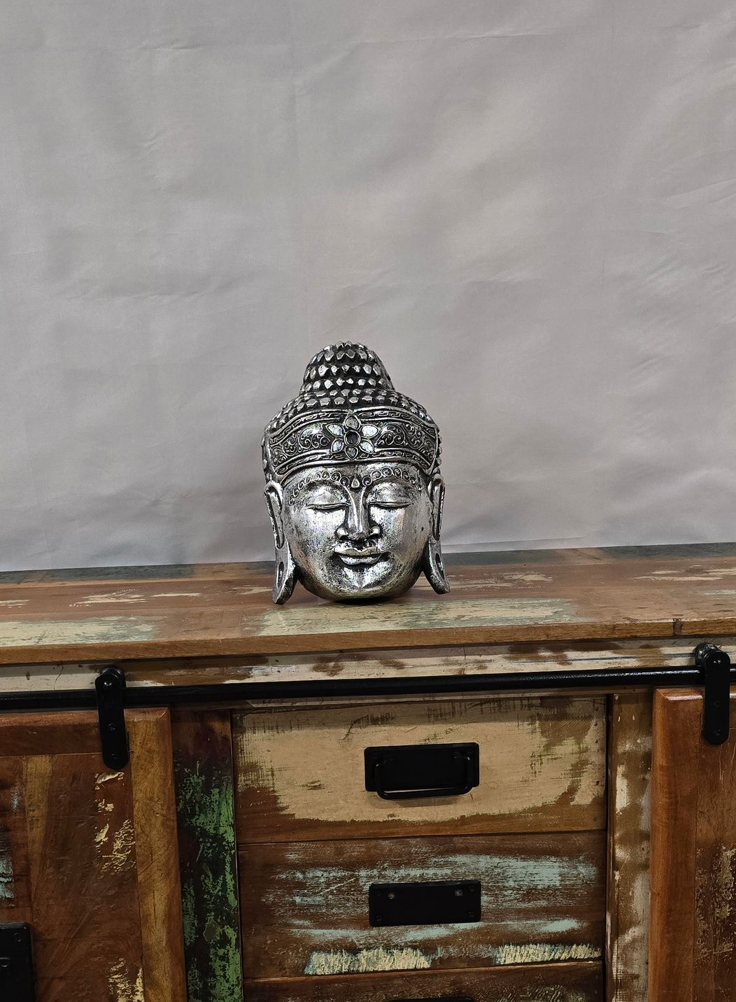 Houten Boeddha maskers