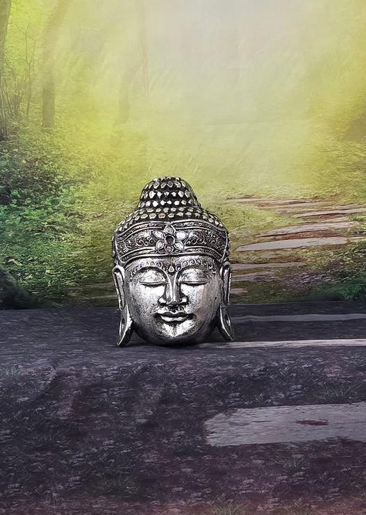 Houten Boeddha maskers (zilveren masker tijdelijk uitverkocht)
