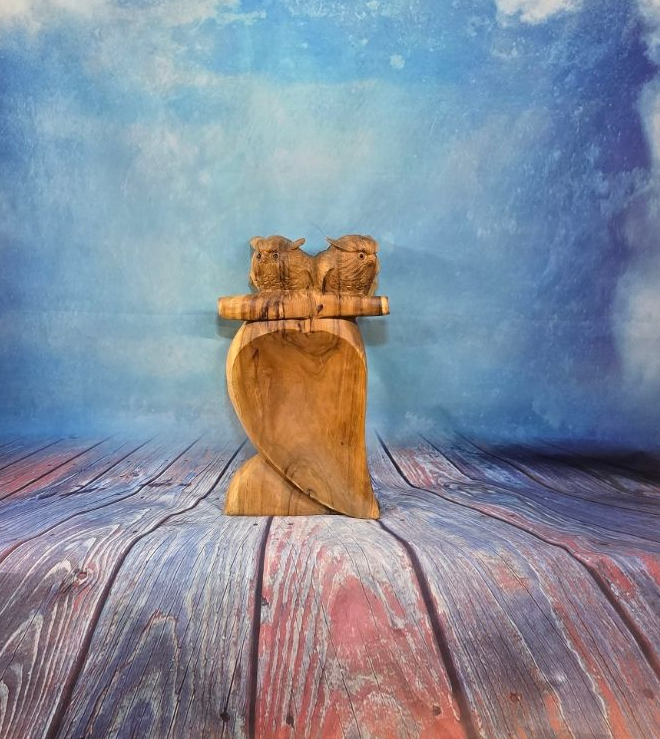 Houten uiltjes op stam