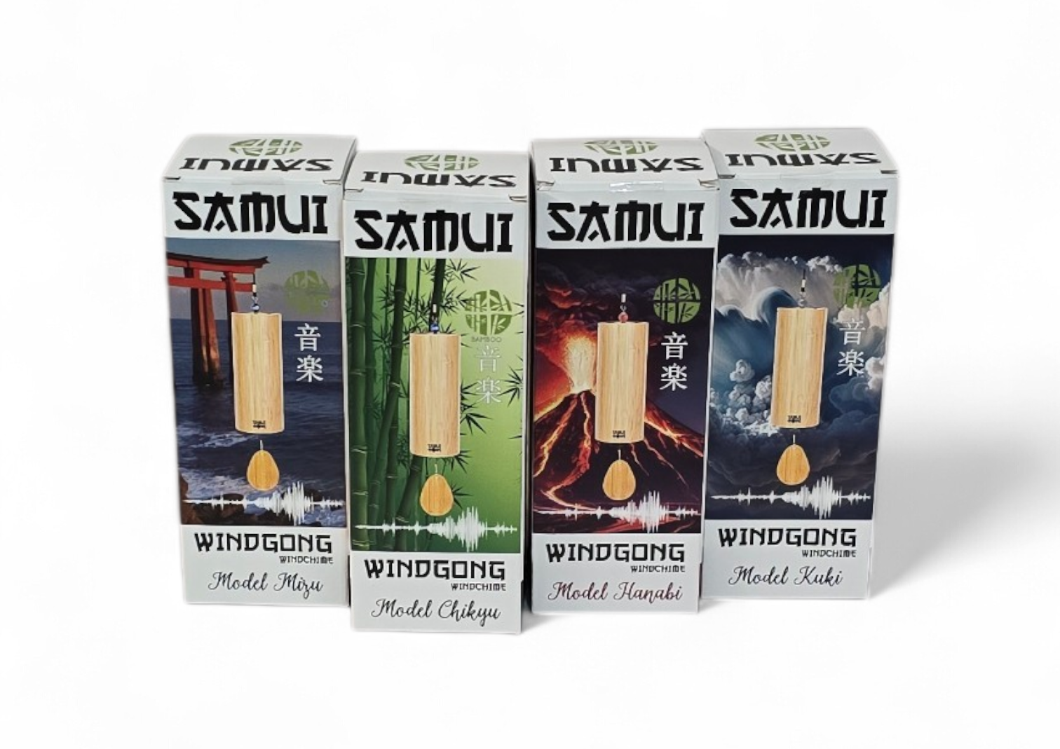 Samui windgongen in vier elementen verkrijgbaar