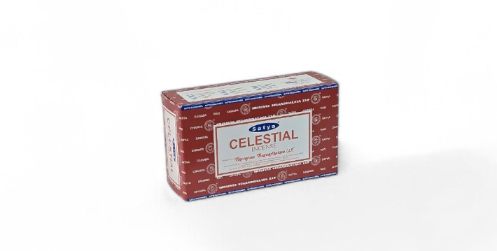 Satya Celestial uit de wereldberoemde Oriental en Oriental II serie, doos à 15 pakjes van 15 gram.