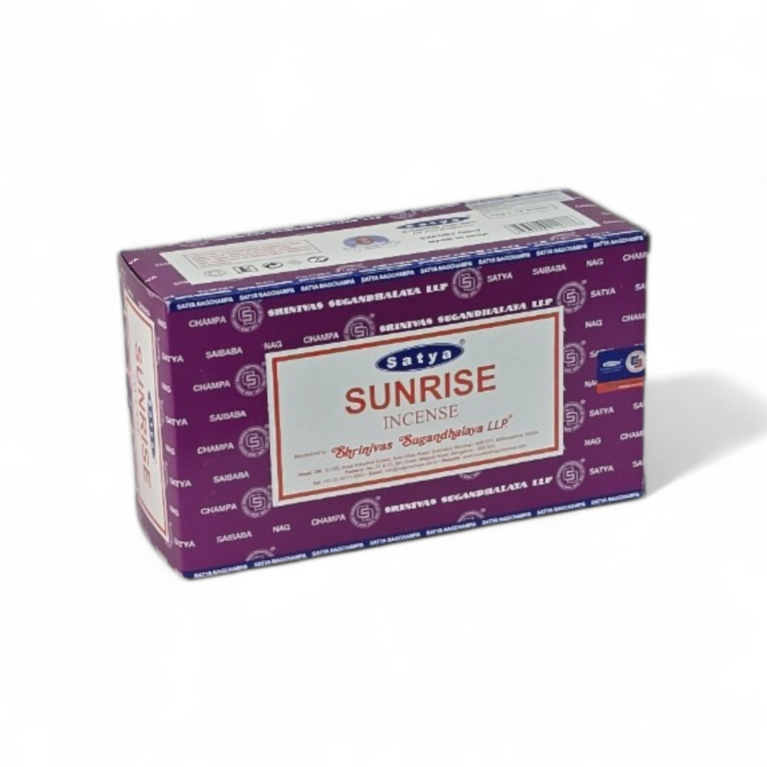 Satya Sunrise uit de wereldberoemde Oriental en Oriental II serie, doos à 15 pakjes van 15 gram.