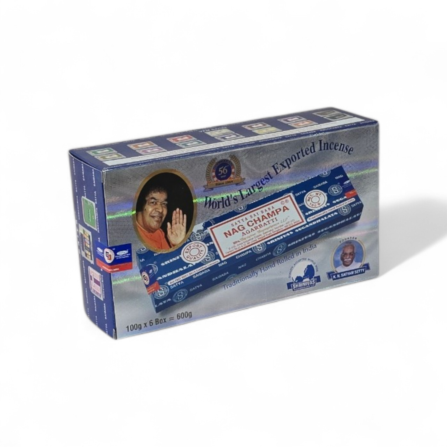 Nag Champa wierook van Satya 6×100 grams doos (600 gram)