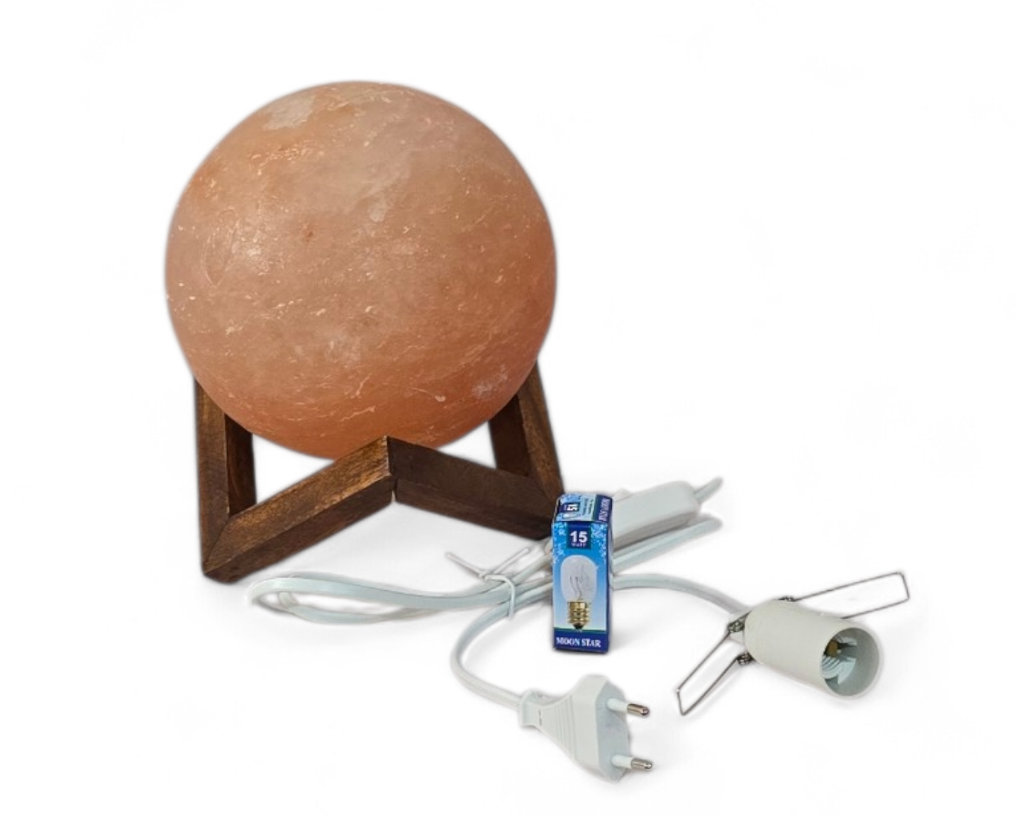 Zoutlamp orange bol met standaard