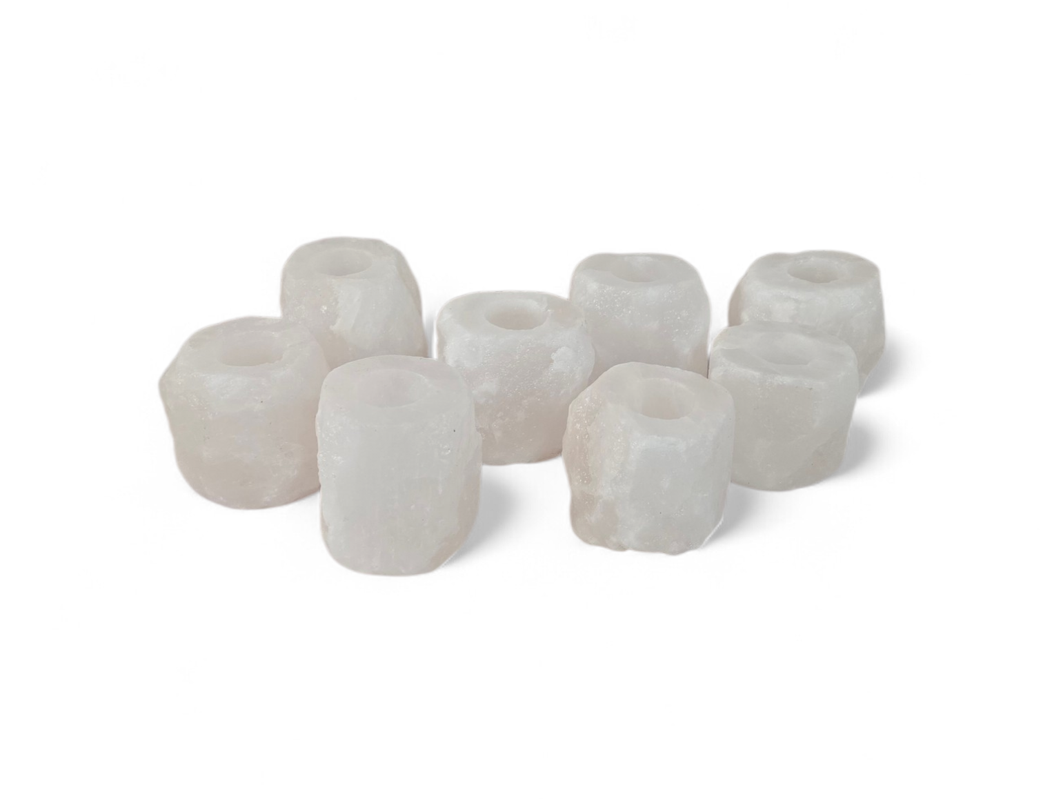 Witte zout waxinelichthouder