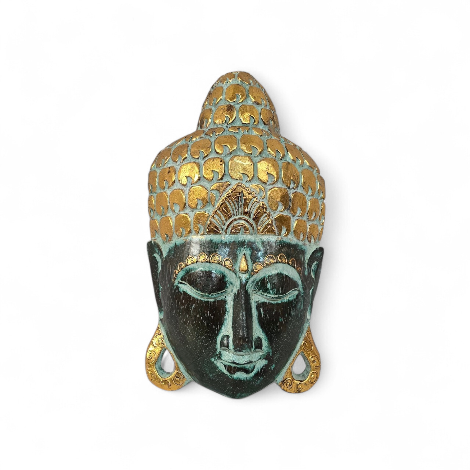 Houten Boeddha masker