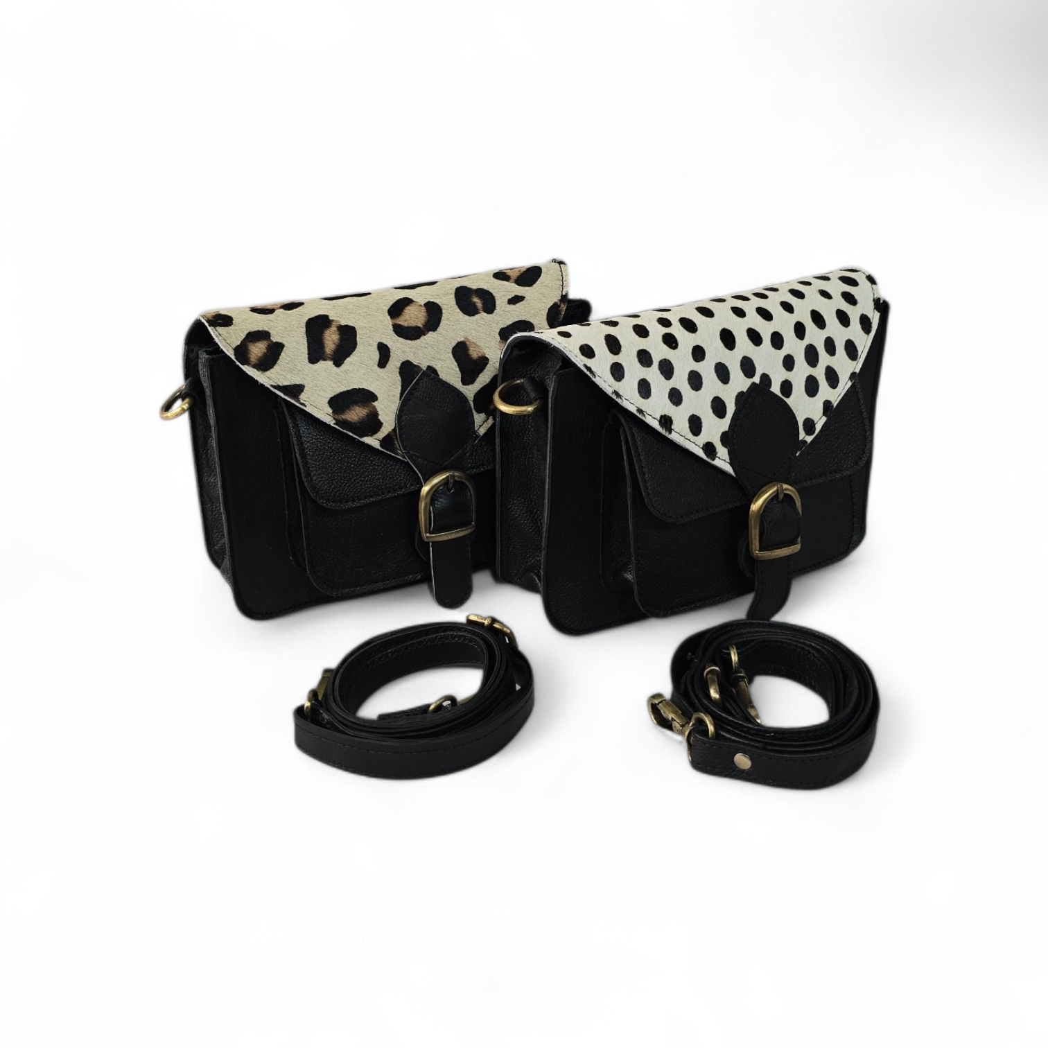 Tassen in leuke dierenprints 100% leer