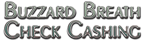 Buzzard Breath Check Cashing logo