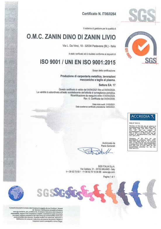certificazione SGS