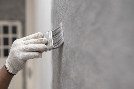 painting an exterior wall