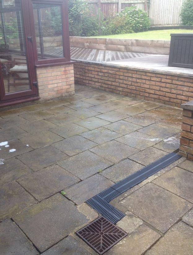 Block paving before