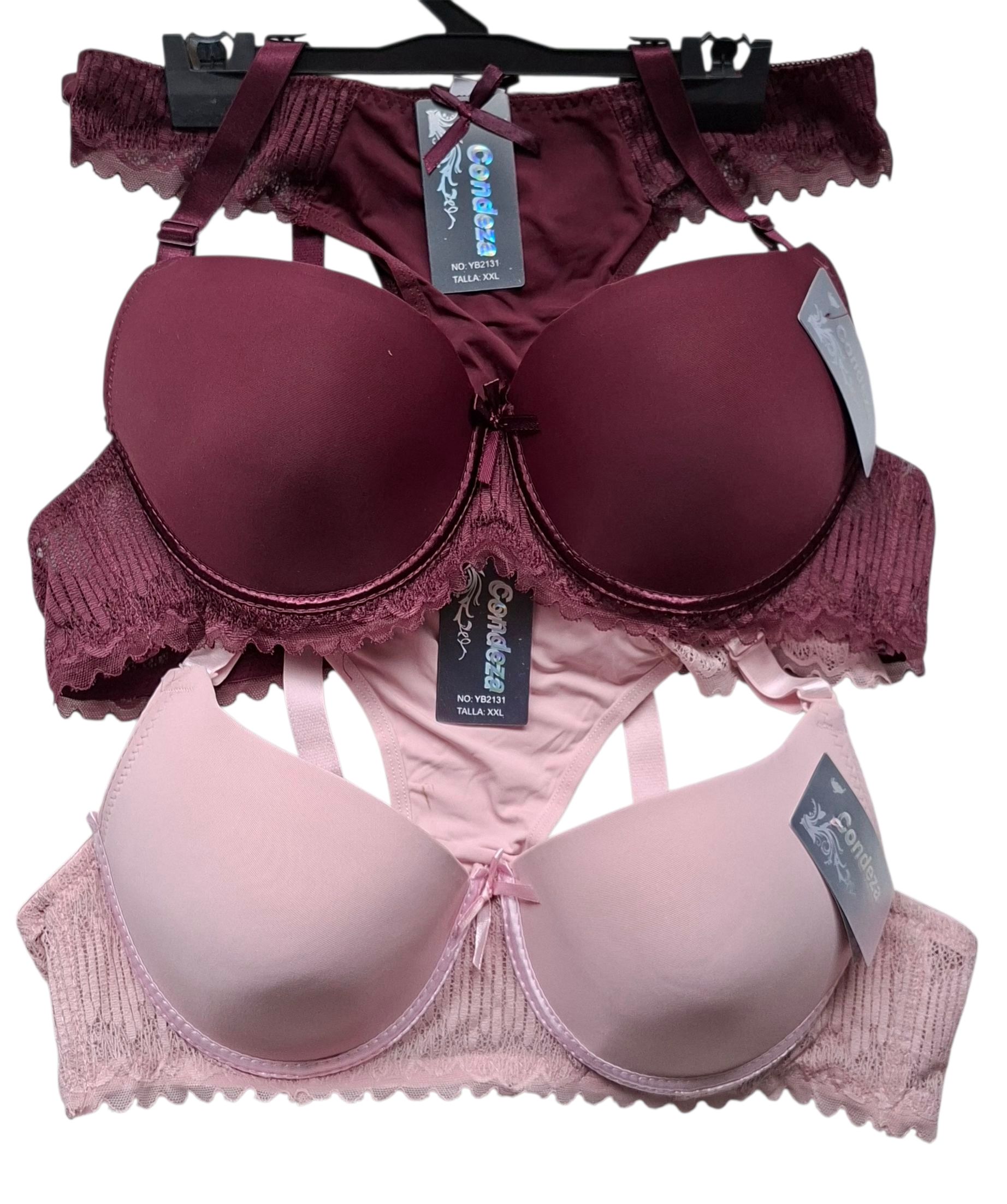 Conjunto de lencería marrón