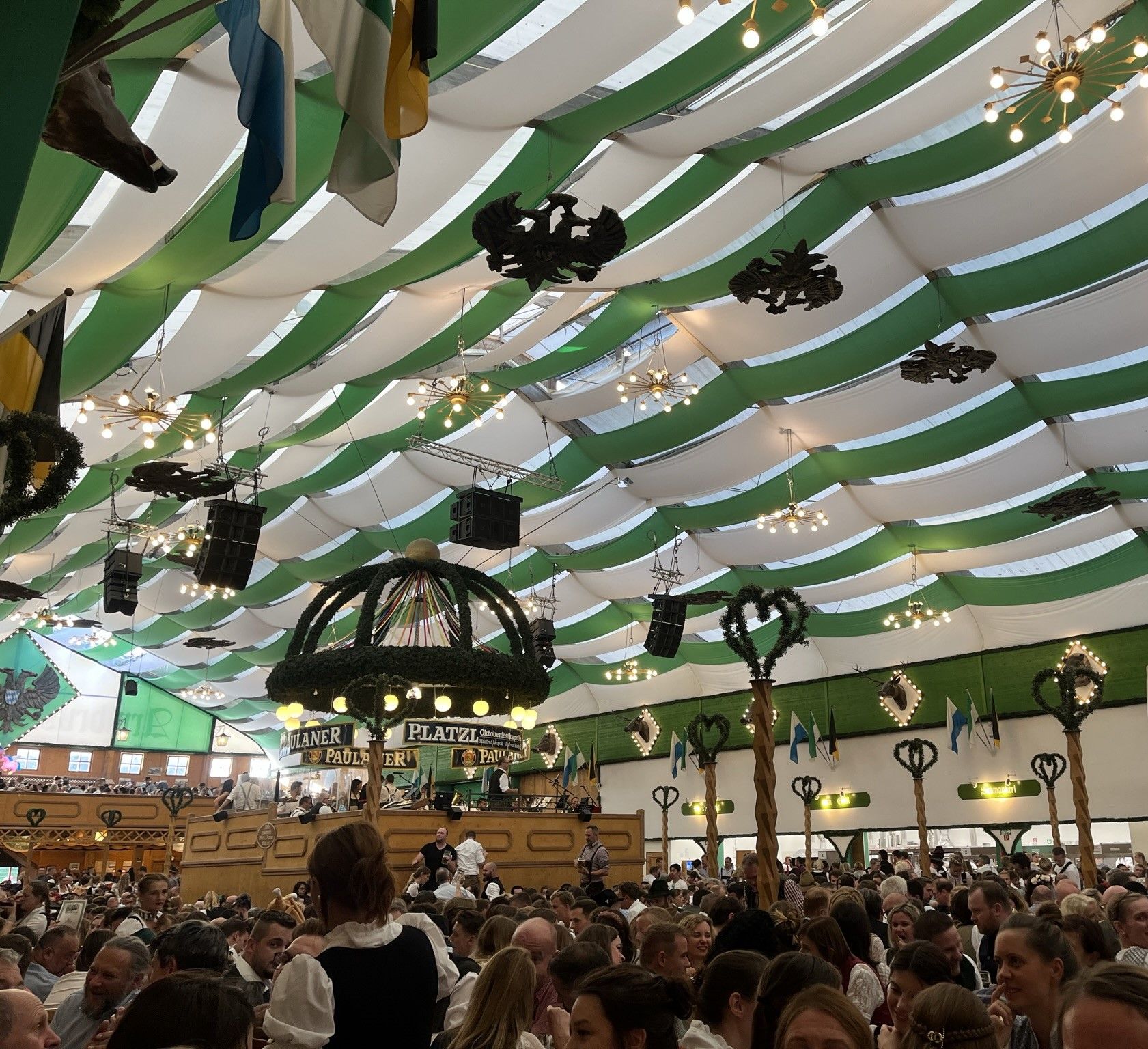armbrustschützen oktoberfest tent from inside 