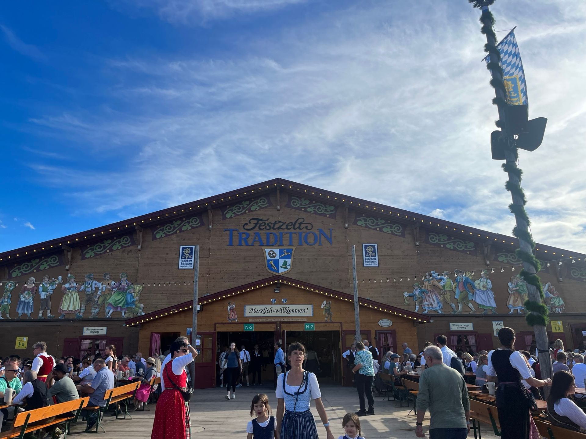 Festzelt tradition oktoberfest tent outside