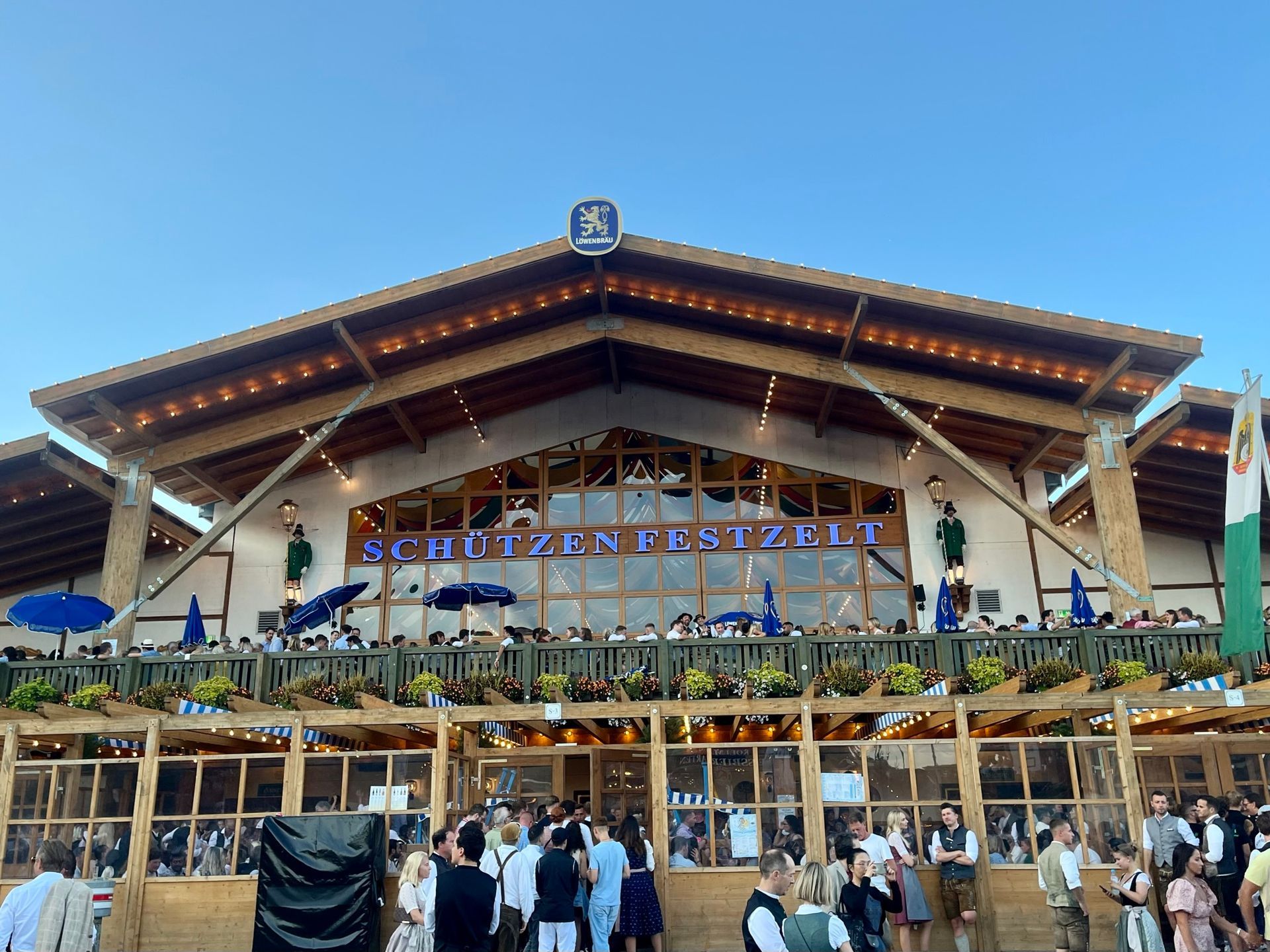 schützen oktoberfest tent outside