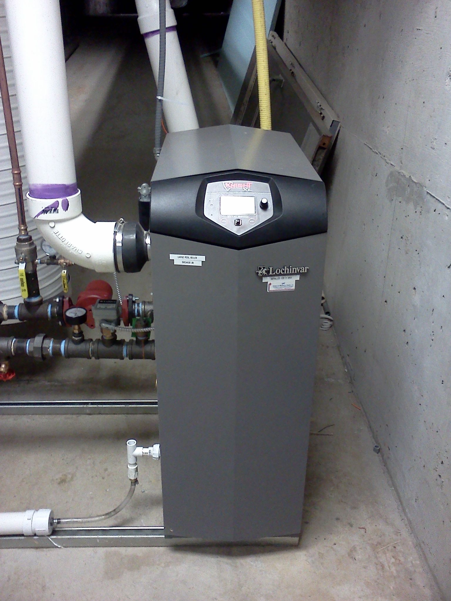 A boiler with the word tower on it