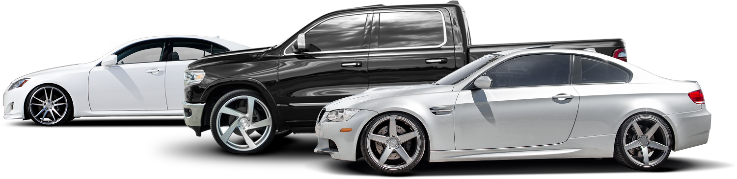 Black truck and silver car |  Tuning Point Advantage