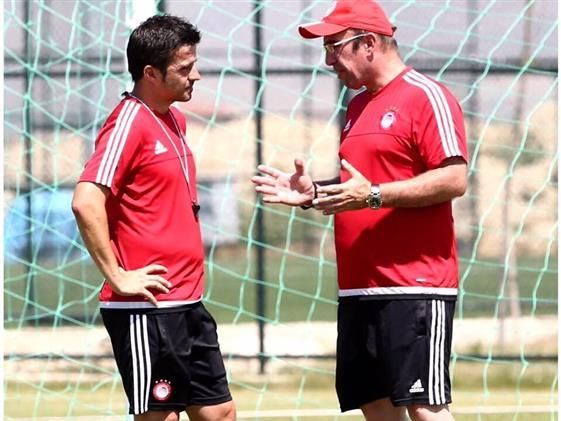 Dr. Christos Theos working with professional football teams and athletes