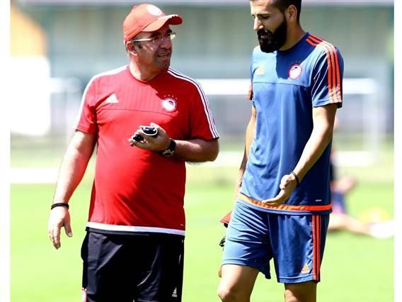 Dr. Christos Theos working with professional football teams and athletes