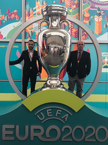 Dr. Christos Theos working with professional football teams and athletes