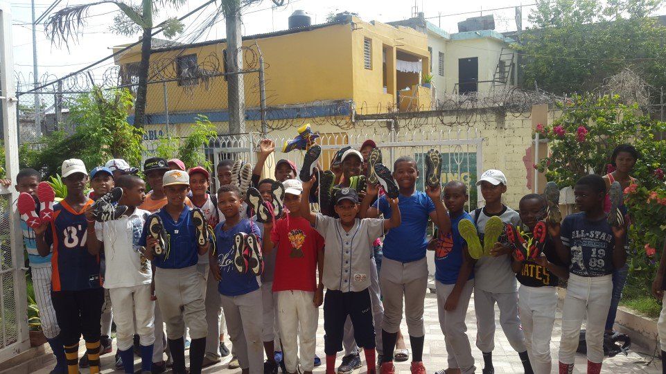 Boys got new shoes in Santo Domingo, Dominican Republic.