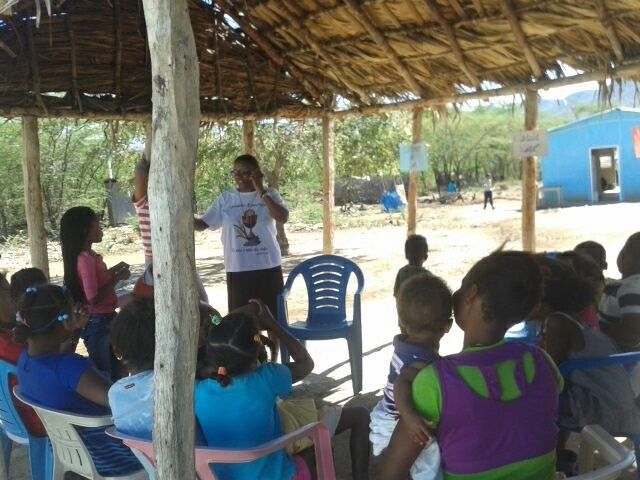The Sisters both teach and share Mass and God’s word in pleas-ant outdoor shelters.